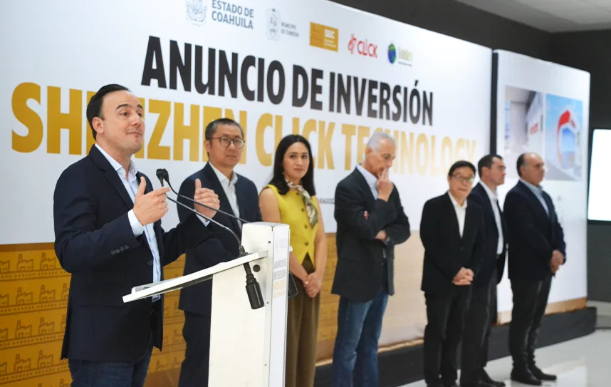 Anuncian llegada de empresa Shenzhen Click Tecnology a Torreón; invertirán 17 millones de dólares