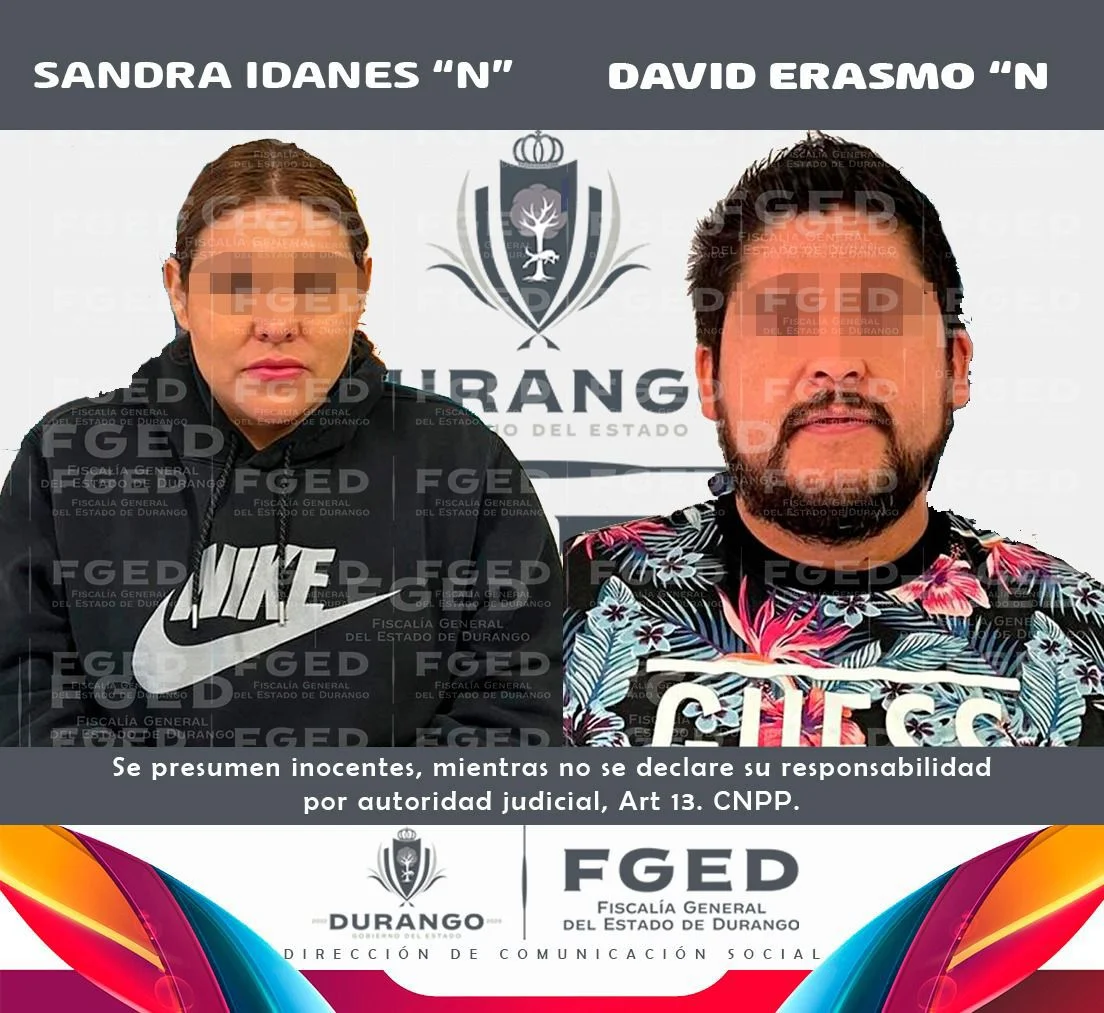 Pareja condenada a 48 años de prisión por homicidio de dos mujeres en Durango, tras sentencia por omisión que causó su muerte.