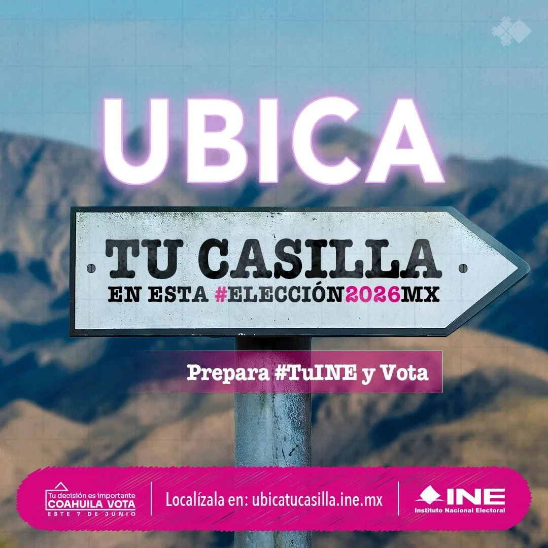 El INE Coahuila activa plataforma “Ubica tu Casilla” para consultar dónde votar el 7 de junio. Ingresa tu sección electoral y conoce tu centro de votación.