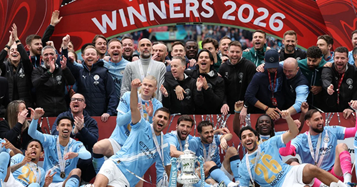 El Manchester City derrotó al Chelsea y se proclamó campeón de la FA Cup, este sábado en el estadio de Wembley, en Londres.