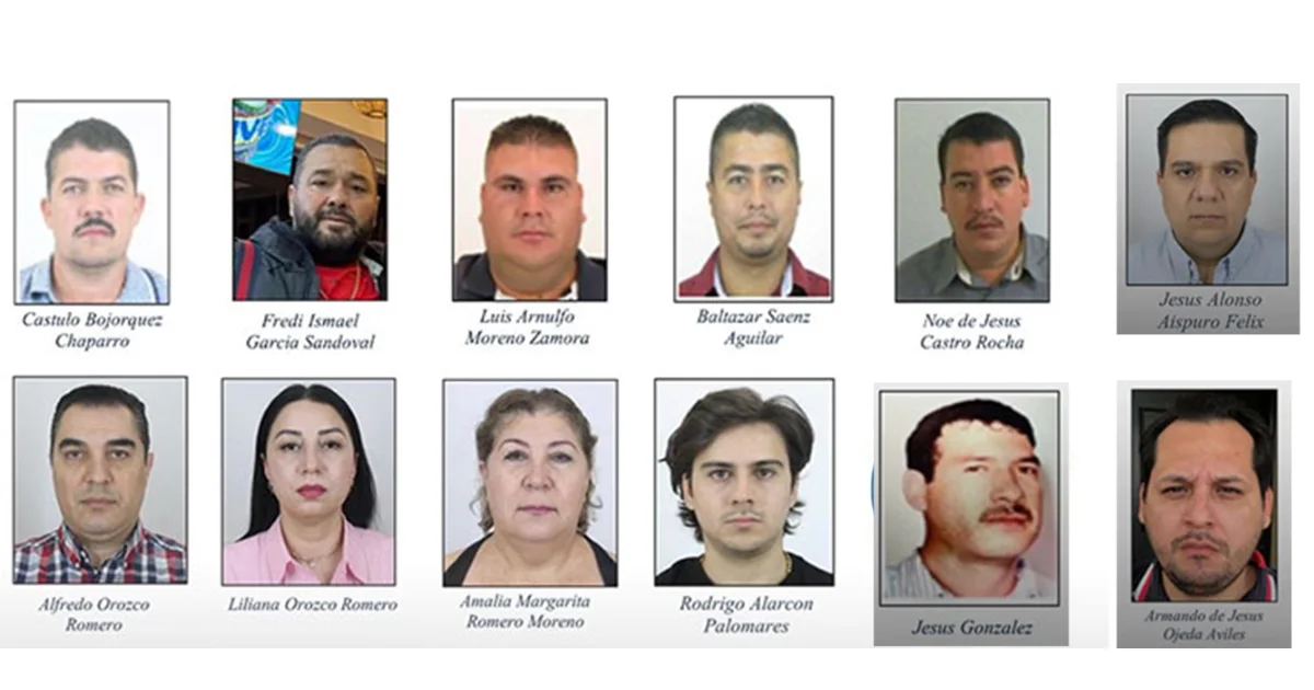 Familiares de esos capos fueron también sancionados por gestionar una empresa de seguridad