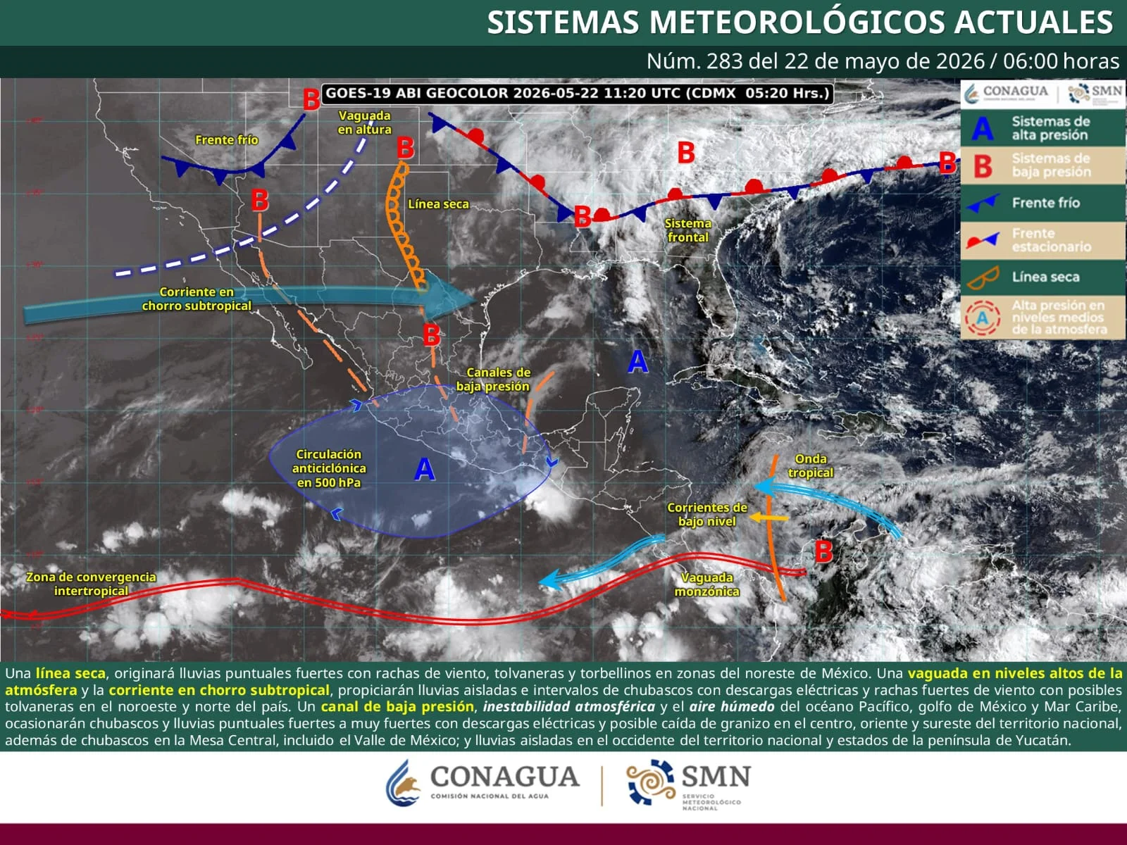 Lluvias fuertes y vientos de hasta 70 km/h azotarán Coahuila; hay riesgo de torbellinos en el norte.