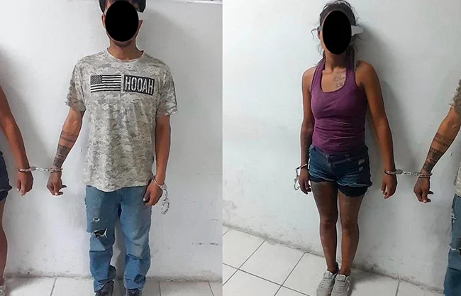 Una pareja fue detenida por elementos de la Dirección de Seguridad Pública Municipal luego de ser señalada por presuntamente ingresar sin autorización a una empresa ubicada sobre la carretera a Mieleras, en Torreón.