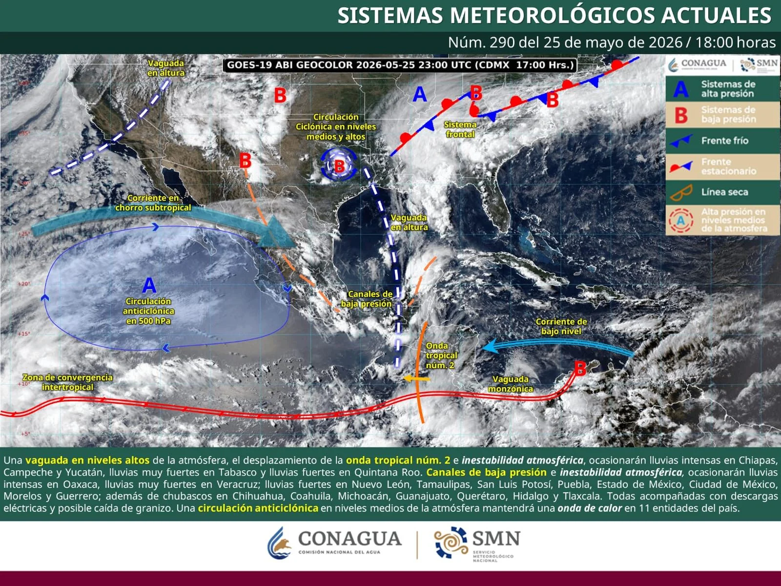 Coahuila en alerta por lluvias fuertes, granizo y posibles tornados este martes en la región norte.