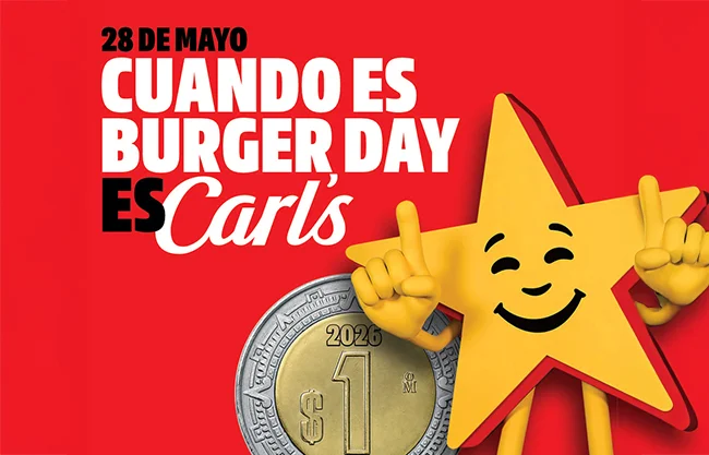 El festejo del Día de la Hamburguesa traerá descuentos únicos en Carls Jr., a partir de ésta hora puedes aprovecharlos.
