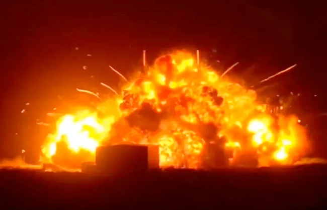 El cohete New Glenn de Blue Origin explotó hoy en una enorme bola de fuego durante una prueba en una plataforma de lanzamiento