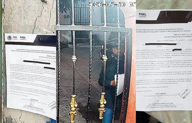 Sobre los citatorios falsos de la Fisel que se están entregando en Coahuila, la Fiscalía General del Estado captó en video a los autores y en próximos días se dará a conocer si provienen de otros estados o son de Coahuila