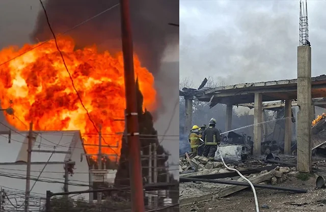 Explotan cuatro tanques de gas LP en Tepeaca, Puebla; evacúan hospital, escuelas y viviendas