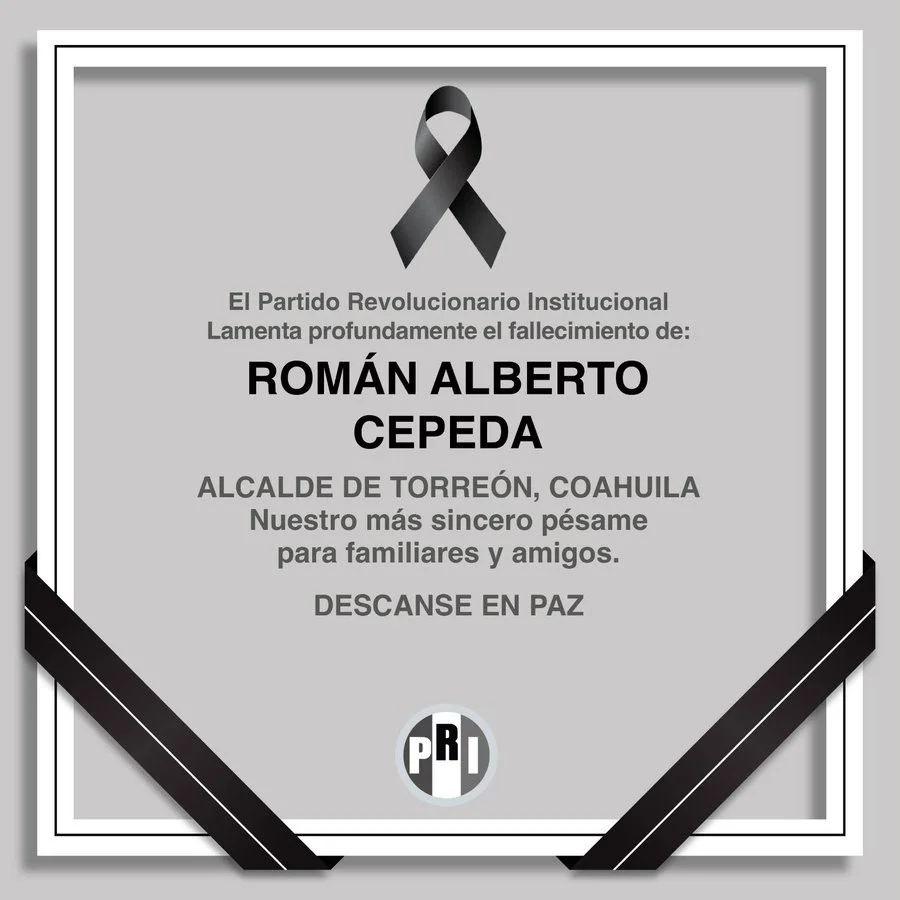 PRI lamenta fallecimiento de Román Alberto Cepeda