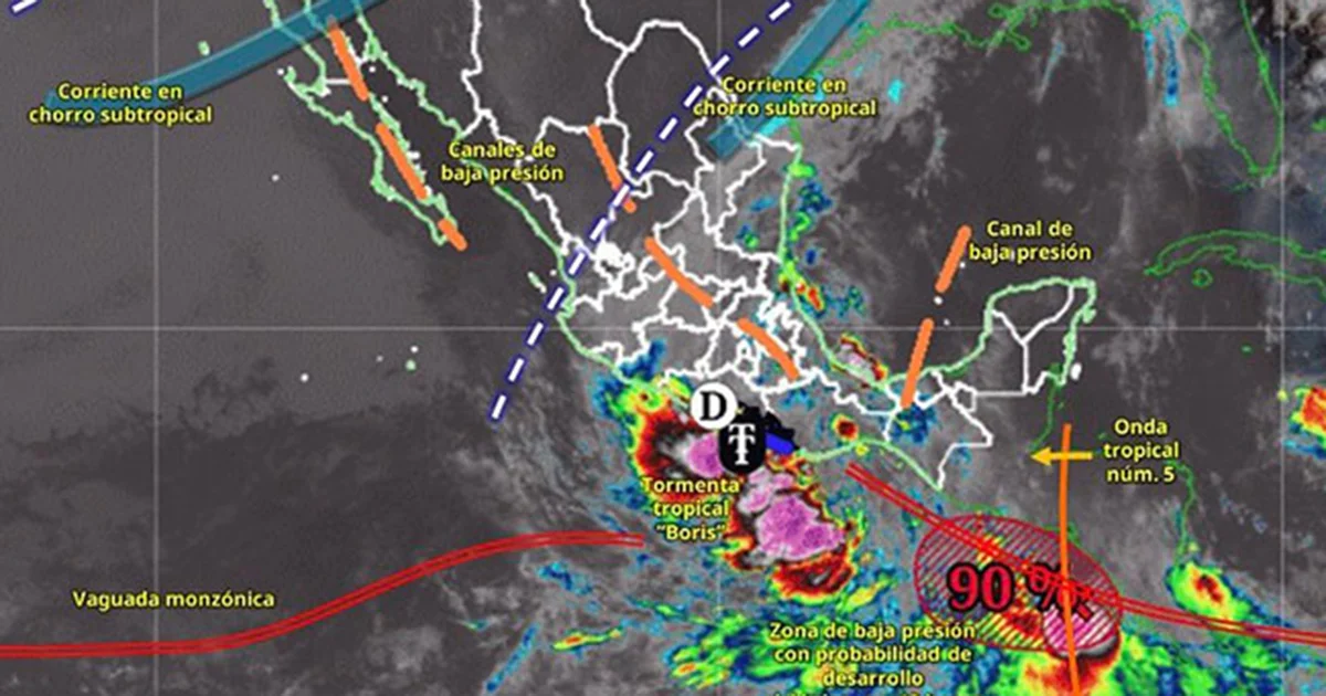 Prevén que tormenta tropical Boris alcance costas de Guerrero esta noche