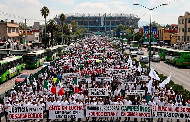 Refuerzan a la CNTE,  hasta con explosivos; arriban 17 autobuses más a la CDMX