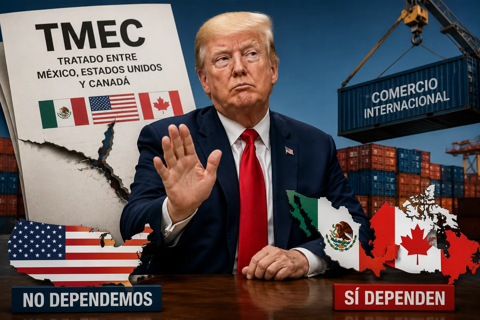 ‘No necesitamos nada de ellos’: Trump pone en duda la continuidad del TMEC  dice que EU no depende de México ni Canadá