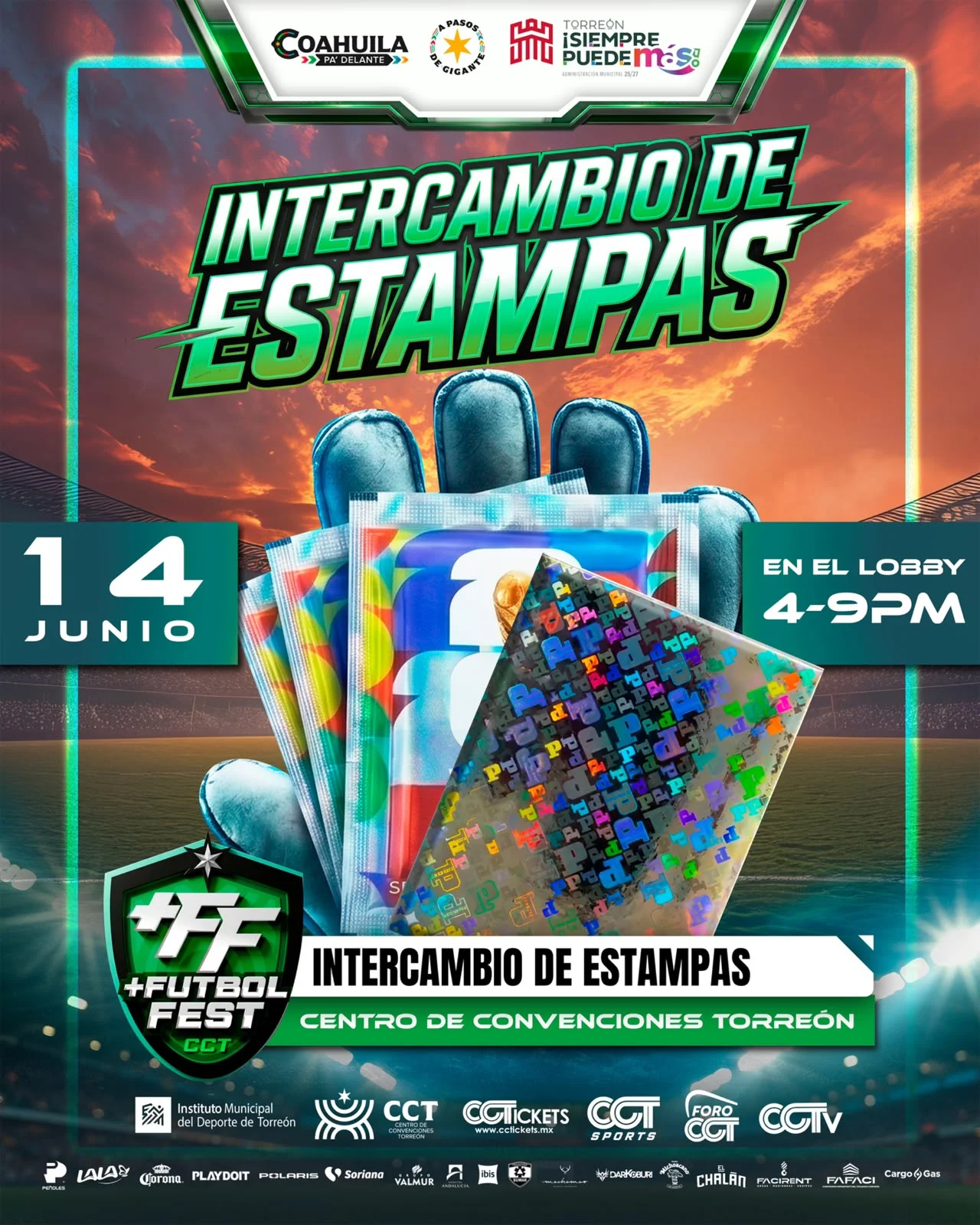 Centro de Convenciones de Torreón convoca a intercambio de estampas rumbo al Mundial