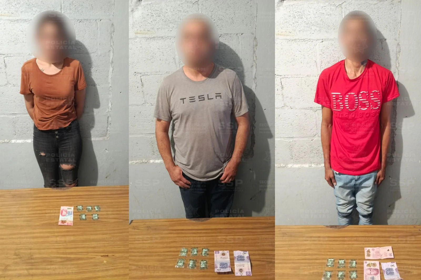 Dos hombres detenidos en Lerdo con dosis de cristal durante operativo Dragón; la Policía Estatal aseguró la droga en Ciudad Juárez.
