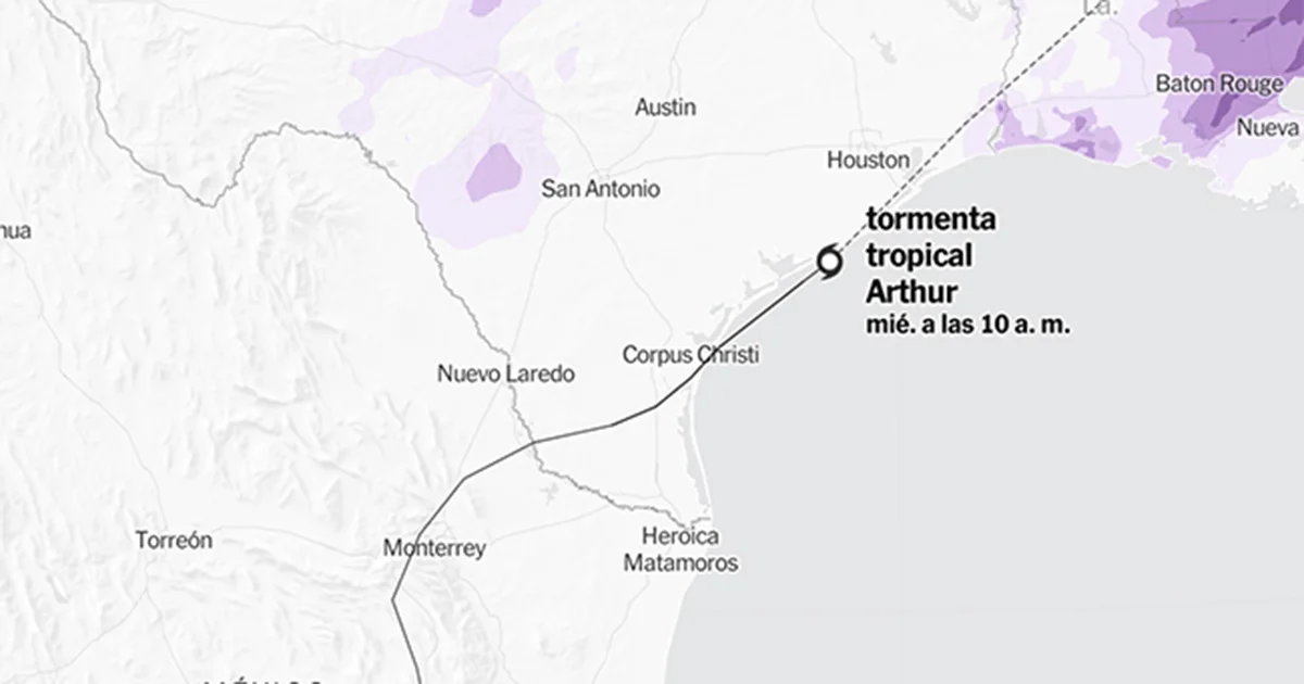 En México afectará a la mayor parte de Nuevo León, con algunas lluvias en Coahuila y Tamaulipas