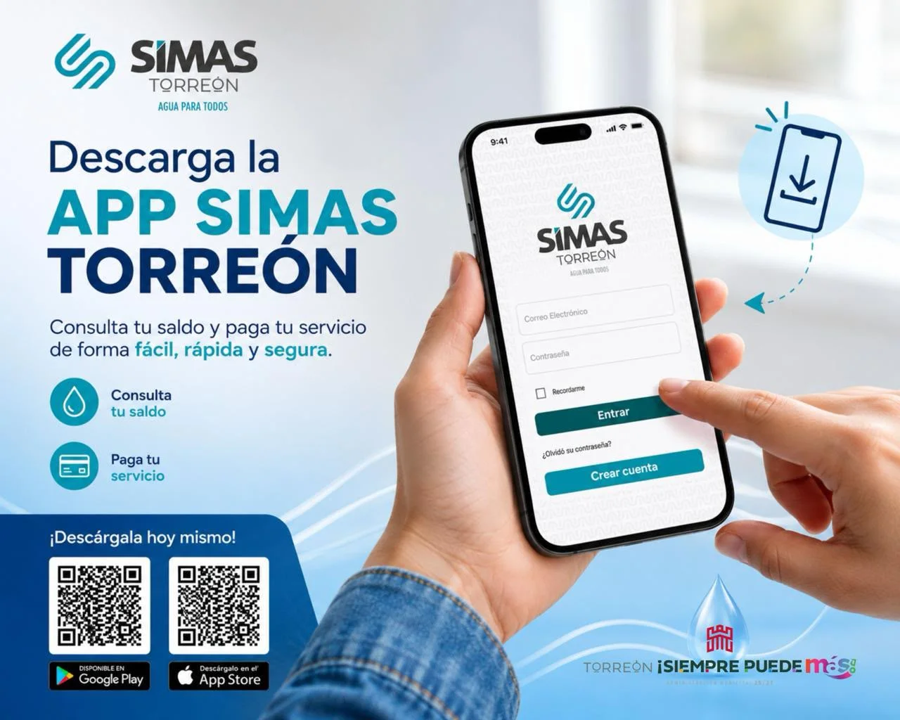 Más de 10 mil usuarios han descargado la aplicación de Simas Torreón para pagar el recibo de agua