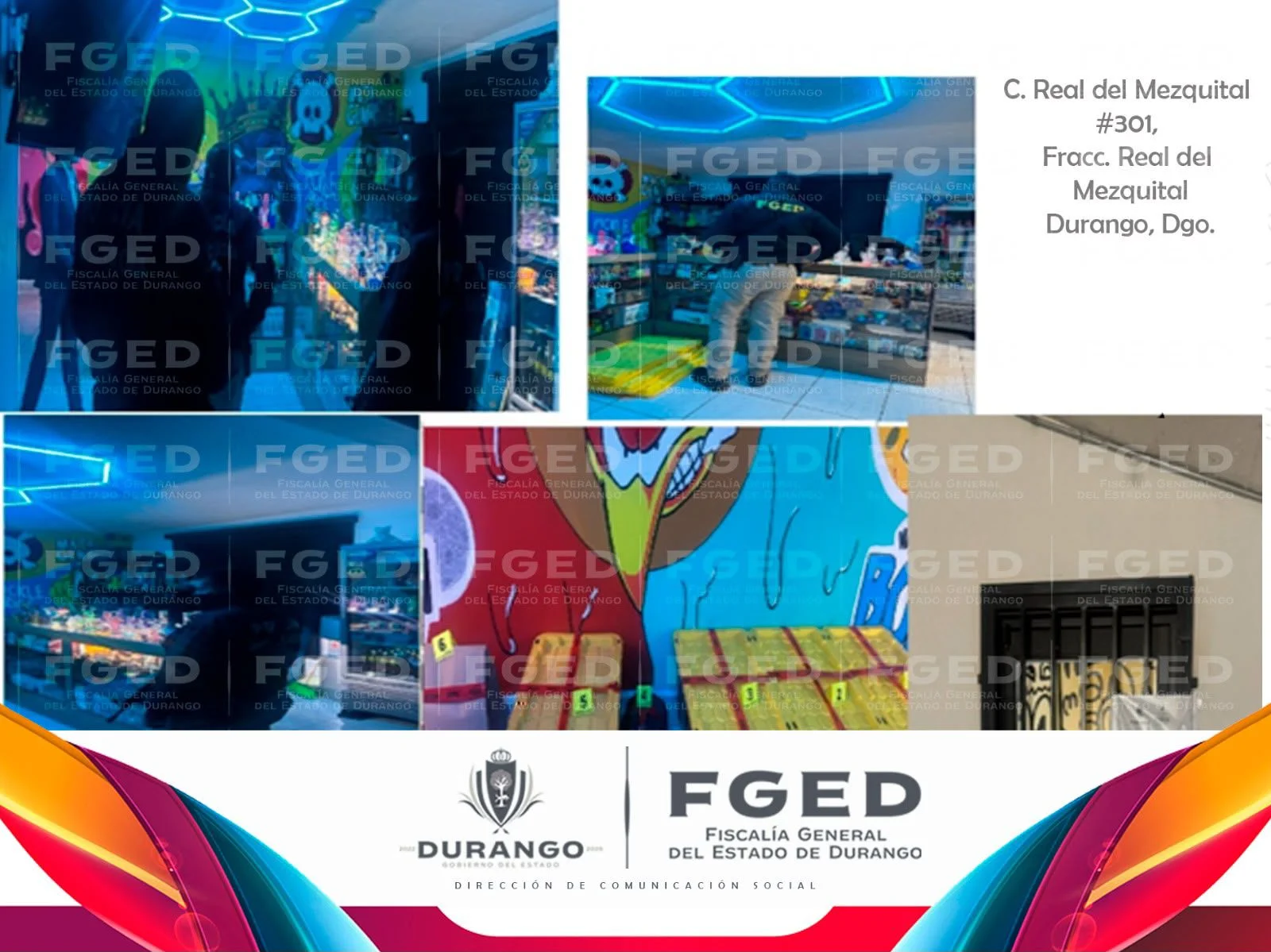 FGED, DEFENSA y Guardia Nacional realizan operativo especial con cateos y aseguramiento de droga en Durango