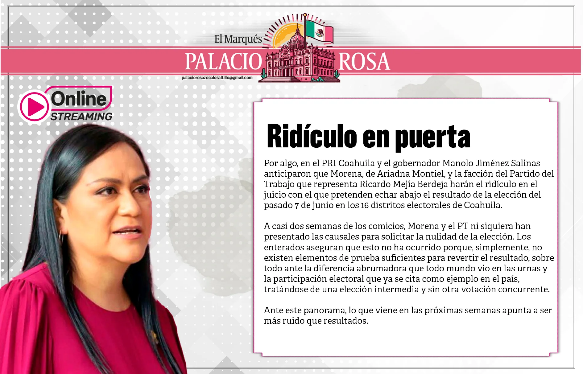 Ridículo en puerta