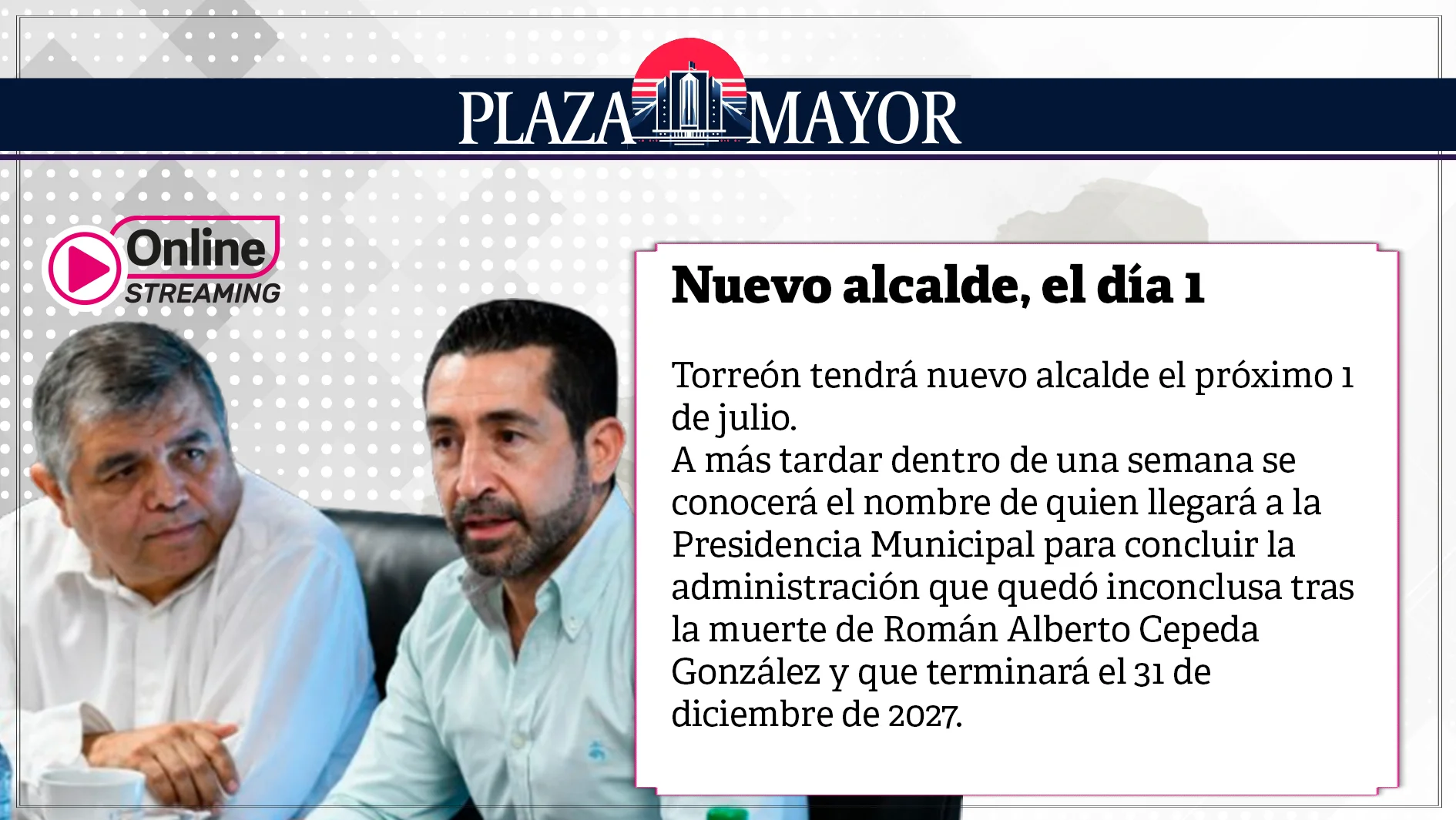 Nuevo alcalde, el día 1