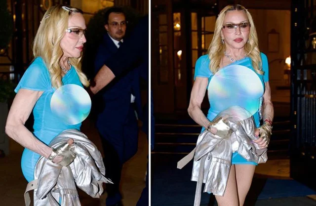 Madonna sorprendió con un vestido transparente, sin brasier, con el que dejó claro que la edad no importa para lucir un atuendo atrevido.
