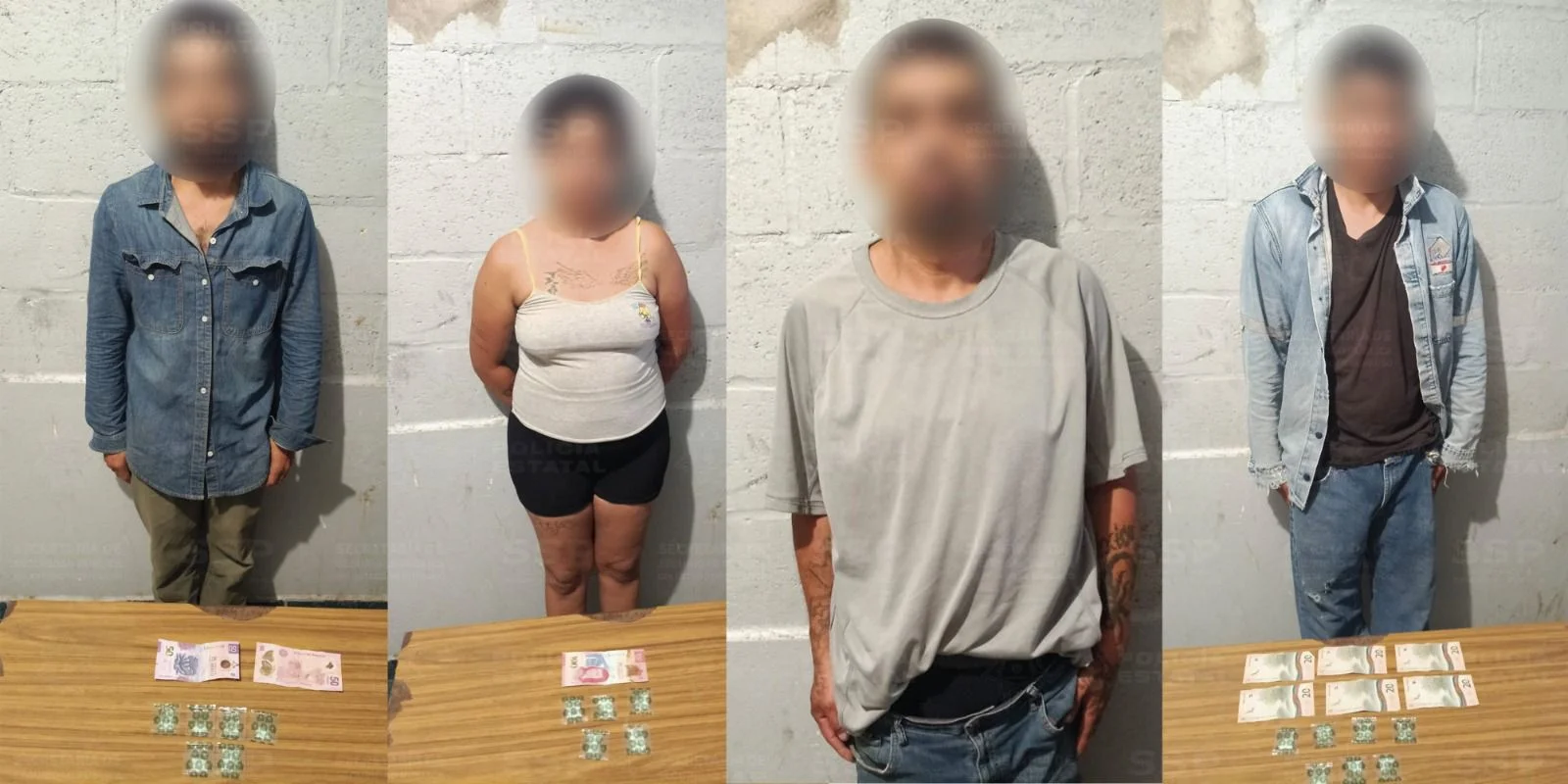 Detienen a cuatro personas con presunto cristal en distintos sectores de Gómez Palacio