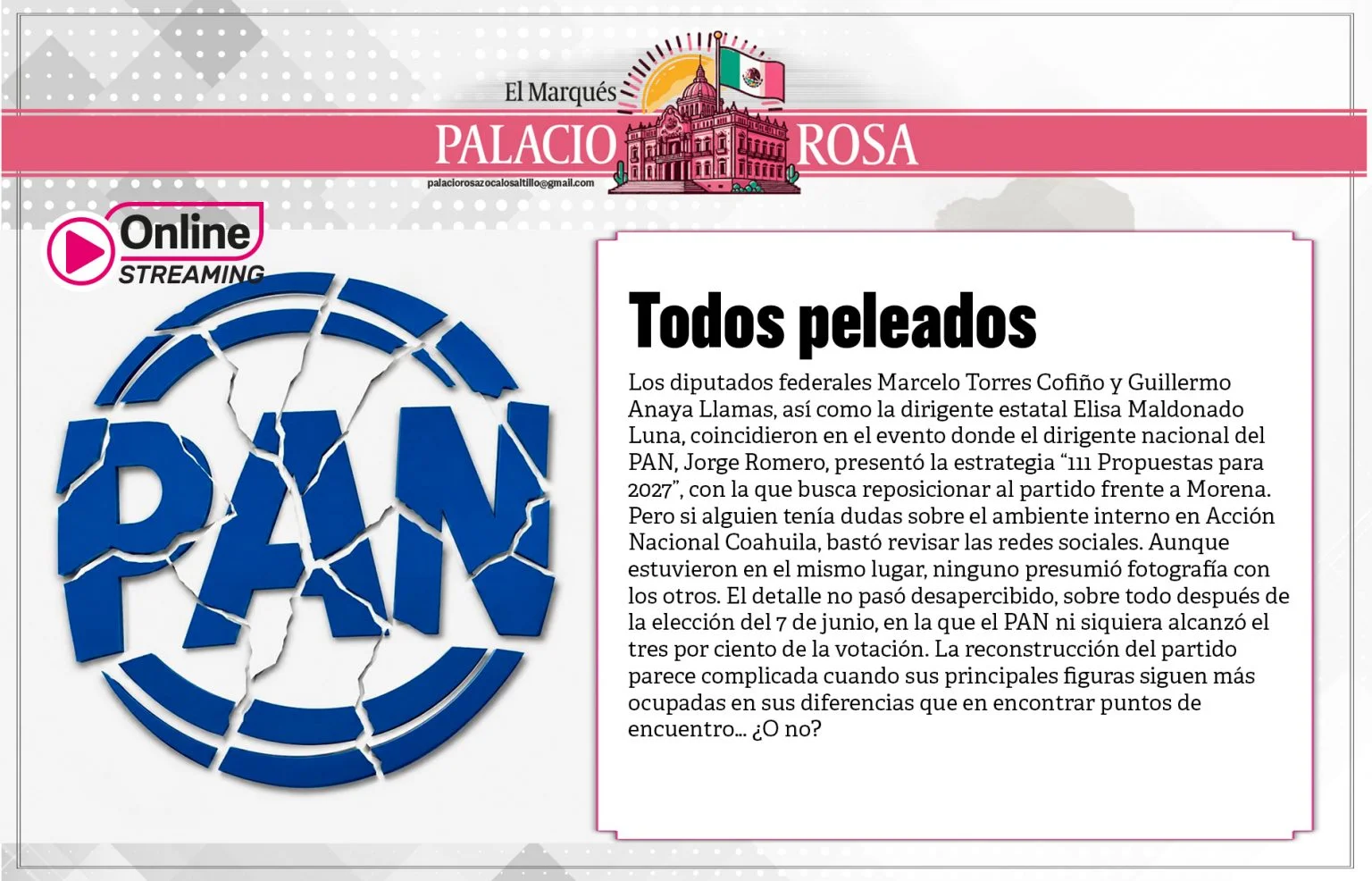 Todos peleados