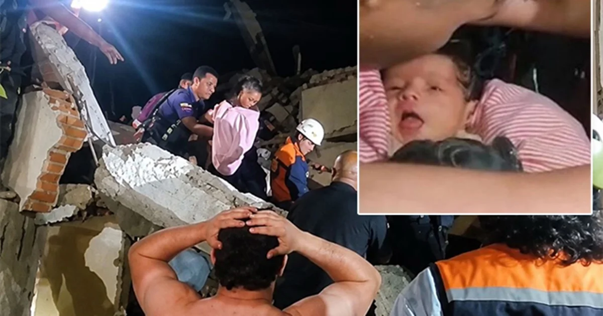 El bebé, de apenas 18 días de nacido, salió ileso tras permanecer atrapado durante 32 horas