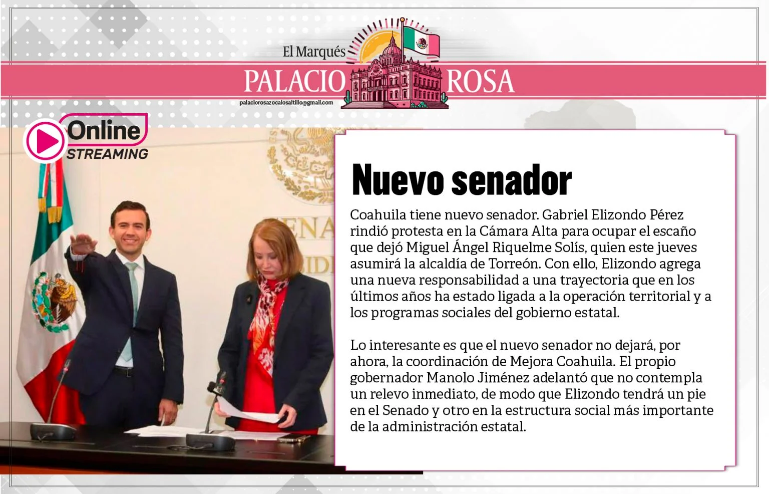 Nuevo senador