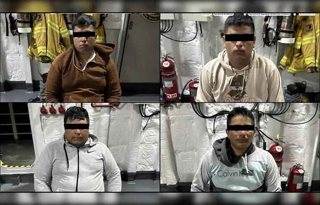 Marina intercepta cargamento de casi tres toneladas de cocaína frente a las costas de Oaxaca