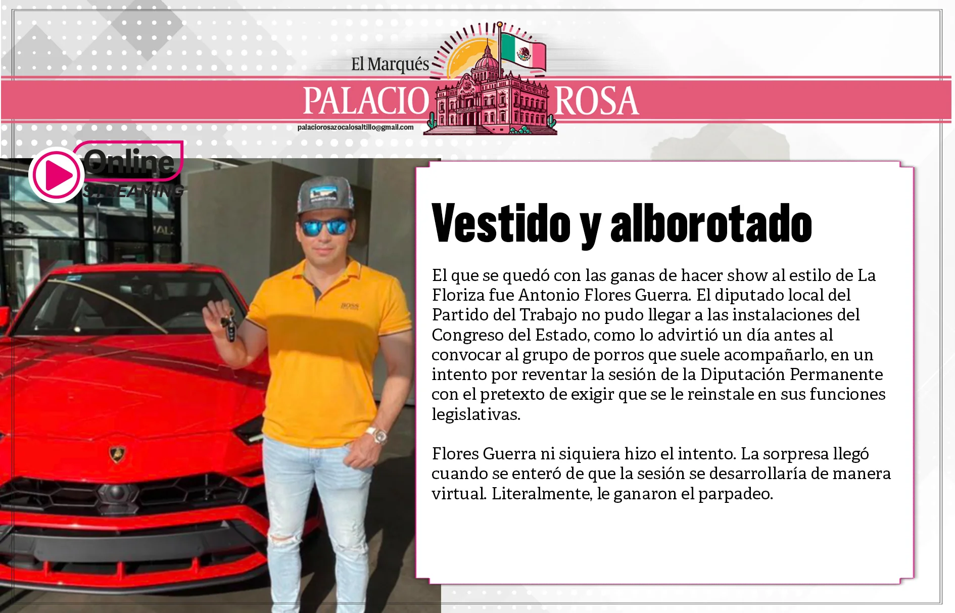 Vestido y alborotado