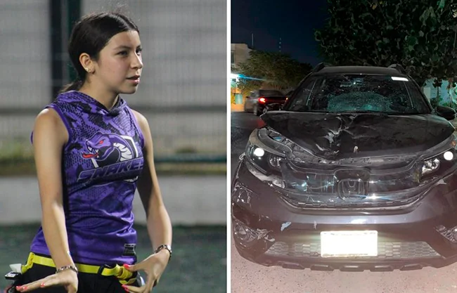 Localizan el vehículos que embistió a dos jovencitas de preparatoria en la colonia Cumbres de Monterrey.
