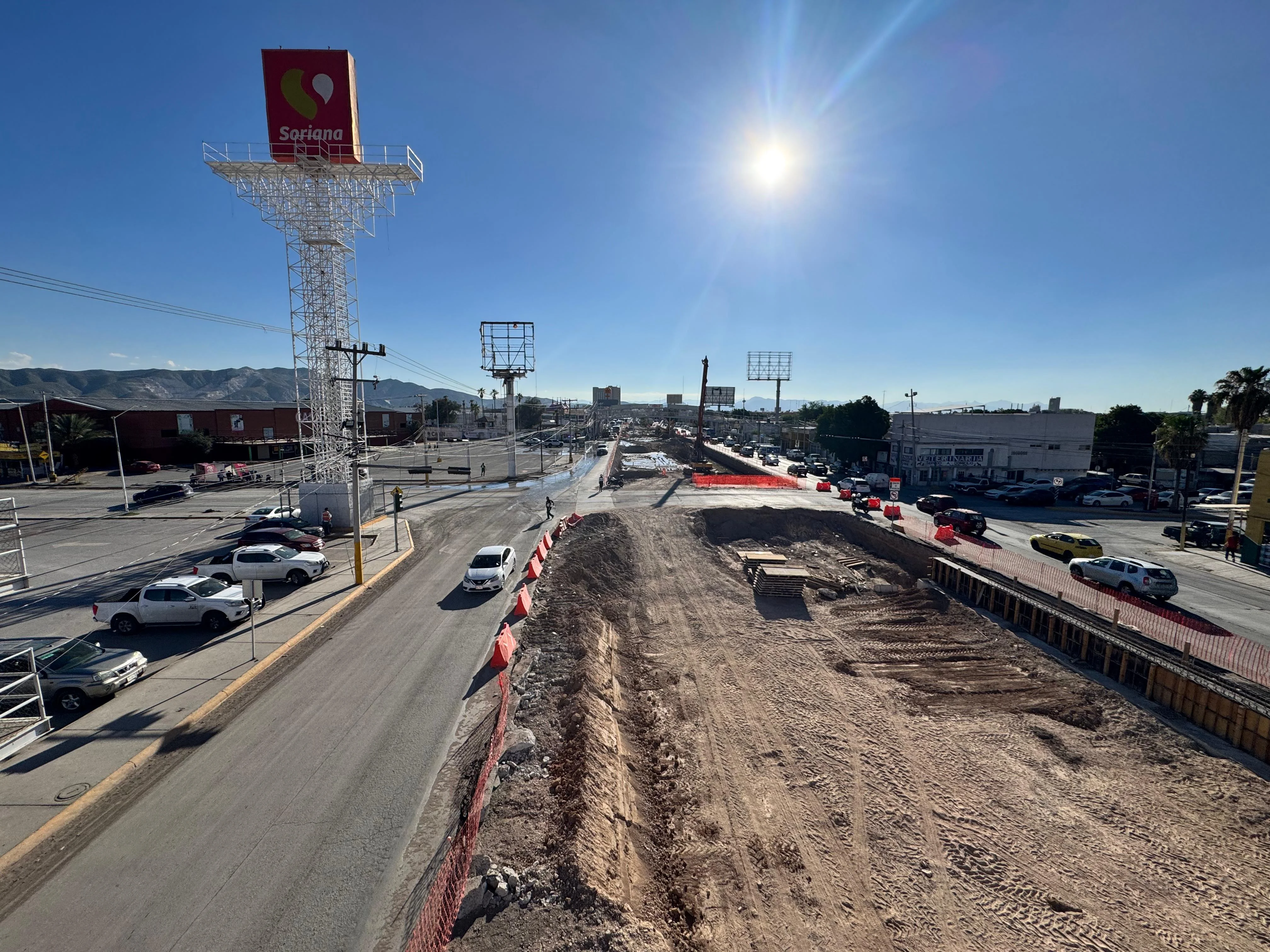 Obras clave en Torreón avanzan sin retrasos: Revolución-Abastos al 75% y Vasconcelos al 24%.