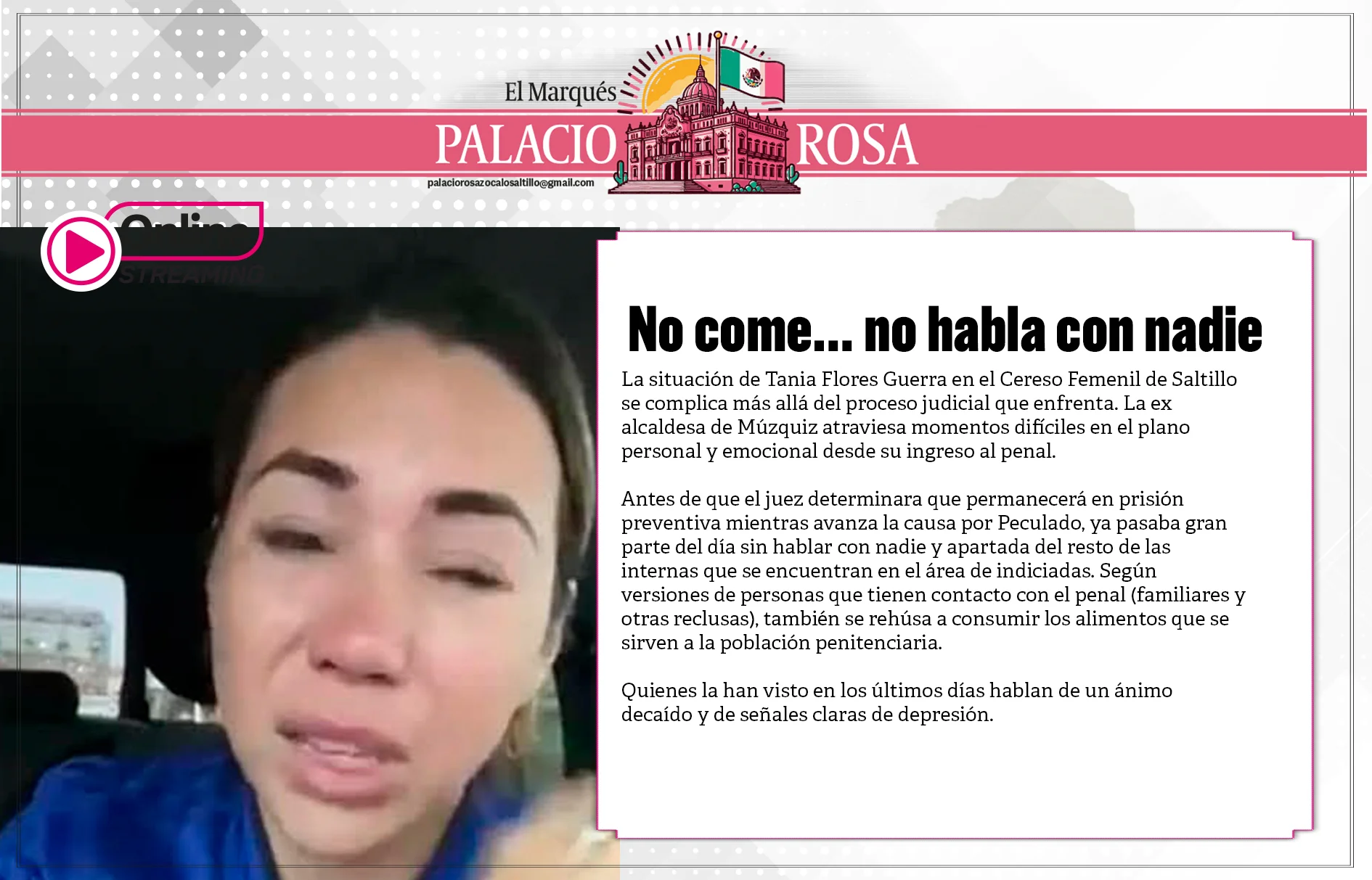 No come… no habla con nadie