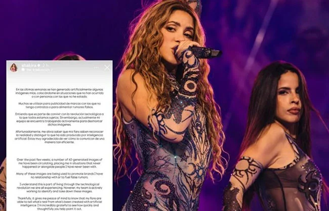 Shakira denunció la difusión de imágenes falsas creadas con inteligencia artificial y confirmó que su equipo ya trabaja para retirarlas.