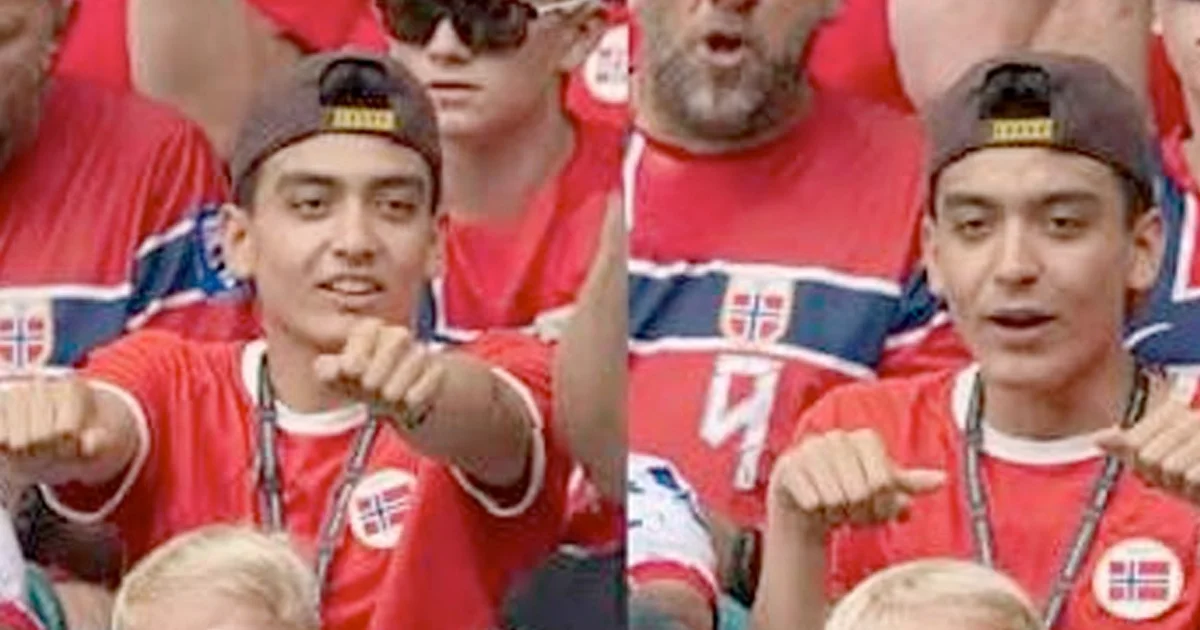 Gilberto Mora, eliminado con México, celebra con aficionados noruegos y el círculo de Haaland en Miami.