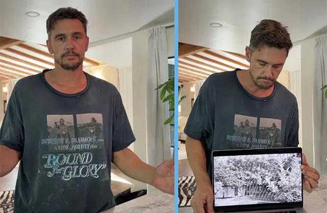 James Franco volvió a ser tendencia tras publicar un extraño video en TikTok donde afirma haber encontrado un supuesto alien.