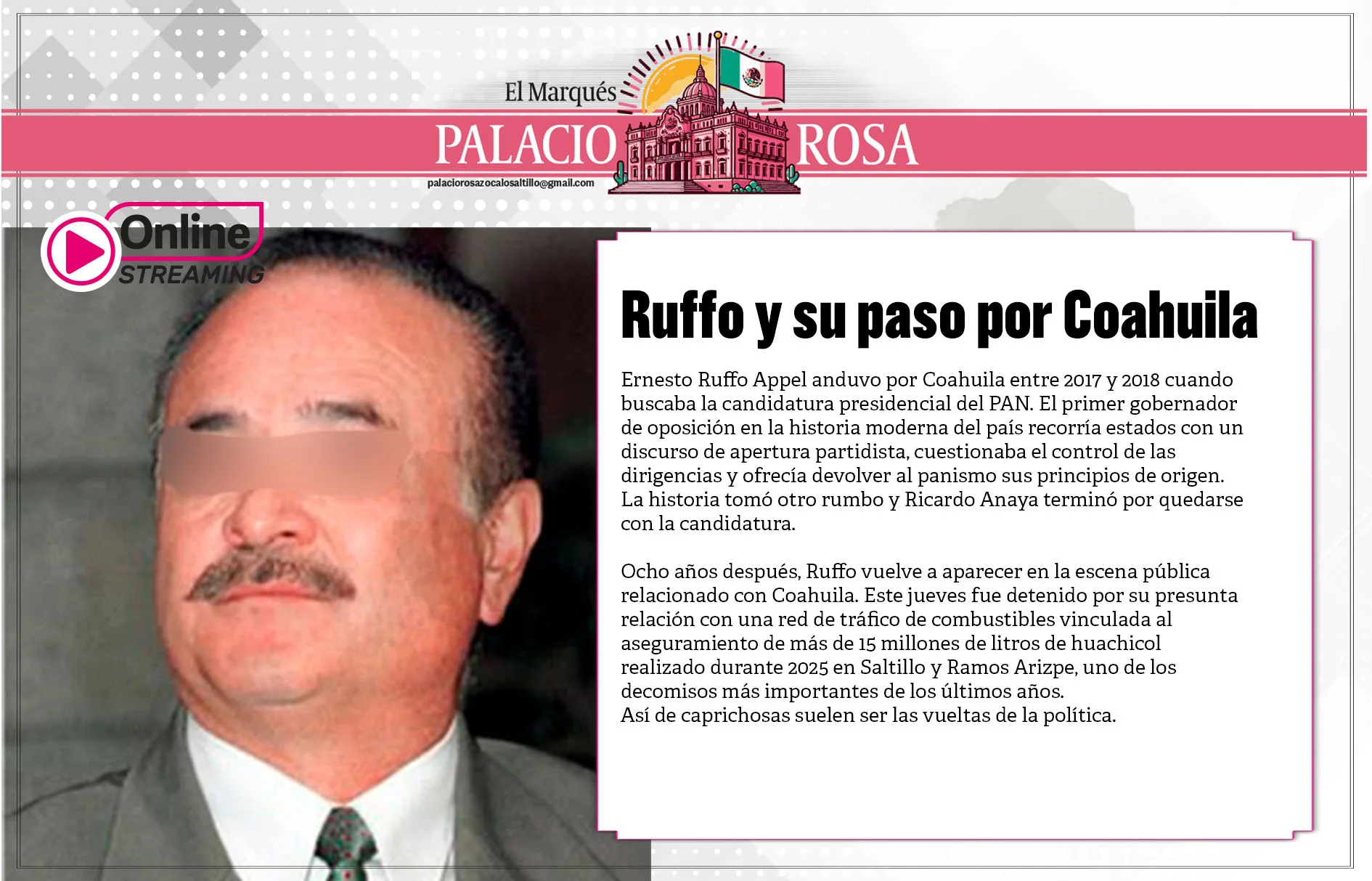 Ruffo y su paso por Coahuila
