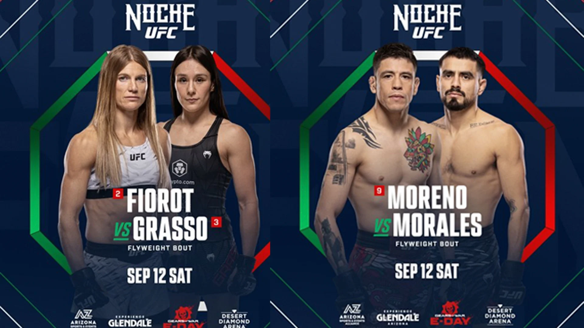 ¡Huele a campeonato! Alexa Grasso y Brandon Moreno encabezan la espectacular cartelera de Noche UFC 4