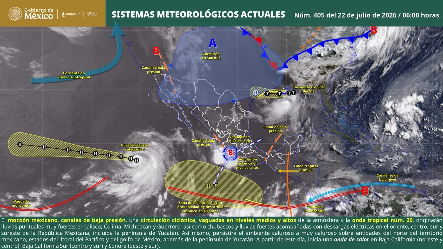 Prevén lluvias fuertes y tormentas en Coahuila durante los próximos días