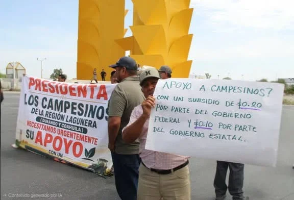 Productores agrícolas bloquean el Periférico en Torreón para exigir mejores precios por el sorgo