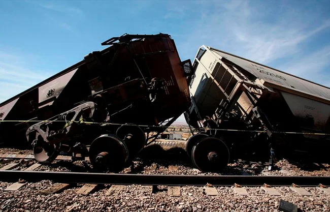 Emergencia ambiental por derrame de 60 mil litros de químico tras descarrilamiento de tren en Sonora