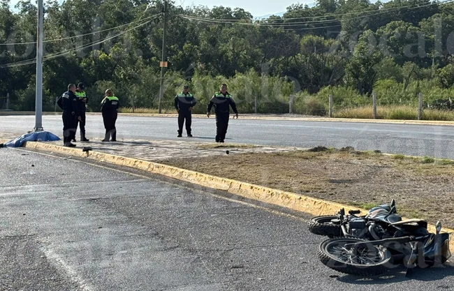 Muere joven motociclista tras aparatoso accidente en Colosio; era de Isla Mujeres