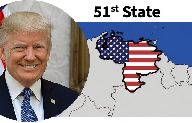 Donald Trump difunde en redes mapa de Venezuela como el "Estado 51"