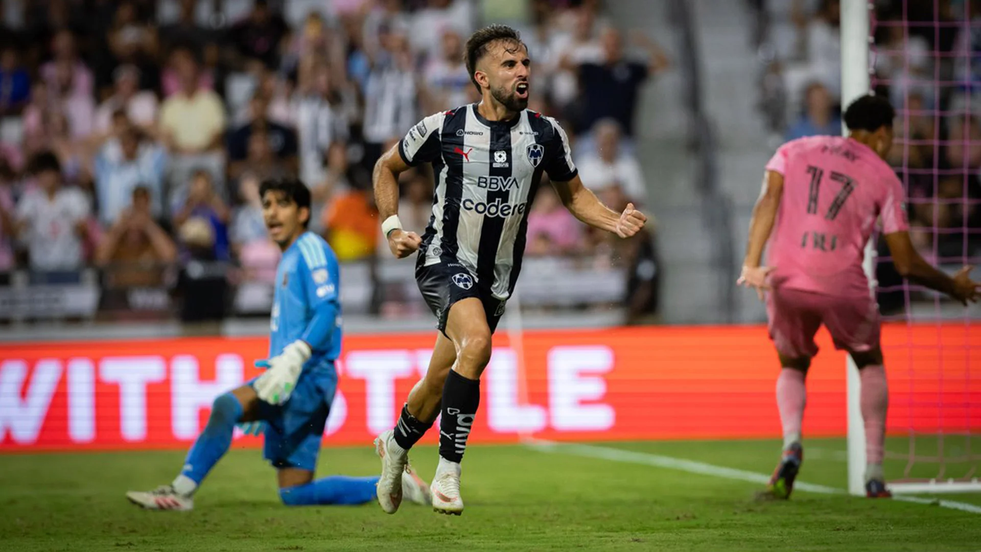 Monterrey remonta ante el Inter Miami y califica a la siguiente fase de la Leagues Cup