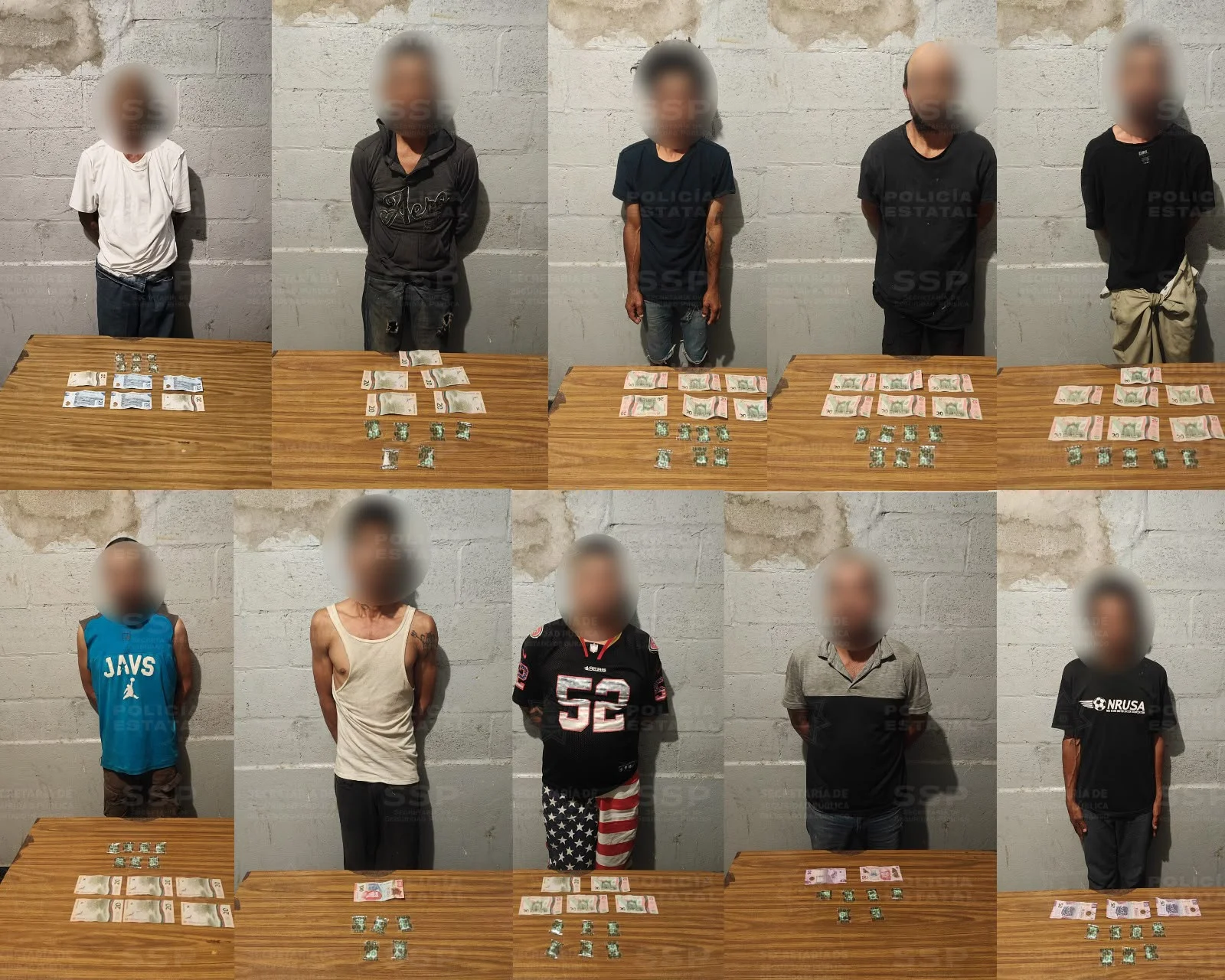Operativo Dragón deja 10 detenidos con presunto cristal en Gómez Palacio