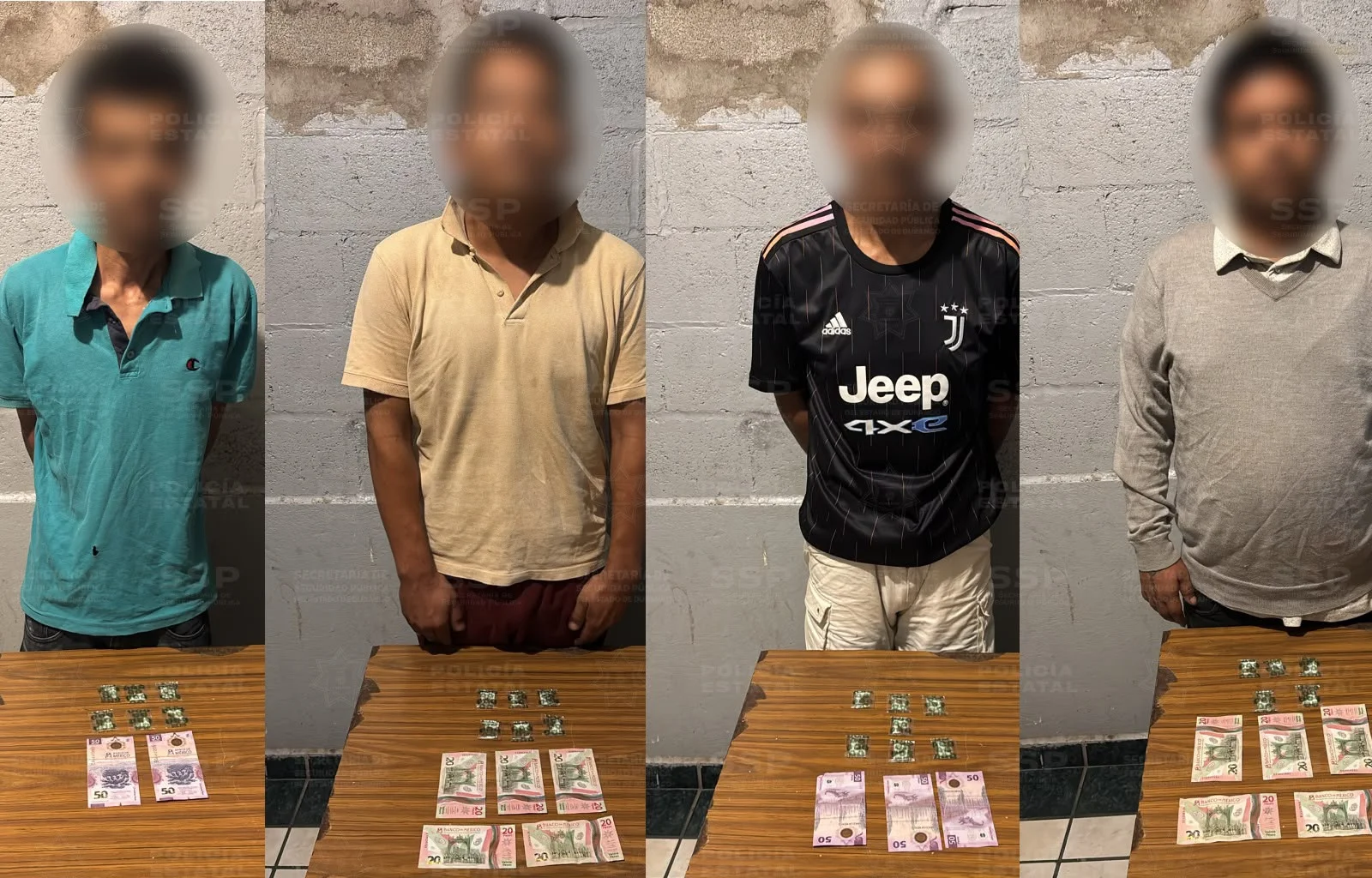 Operativo Dragón deja cuatro detenidos con presunto cristal en Gómez Palacio
