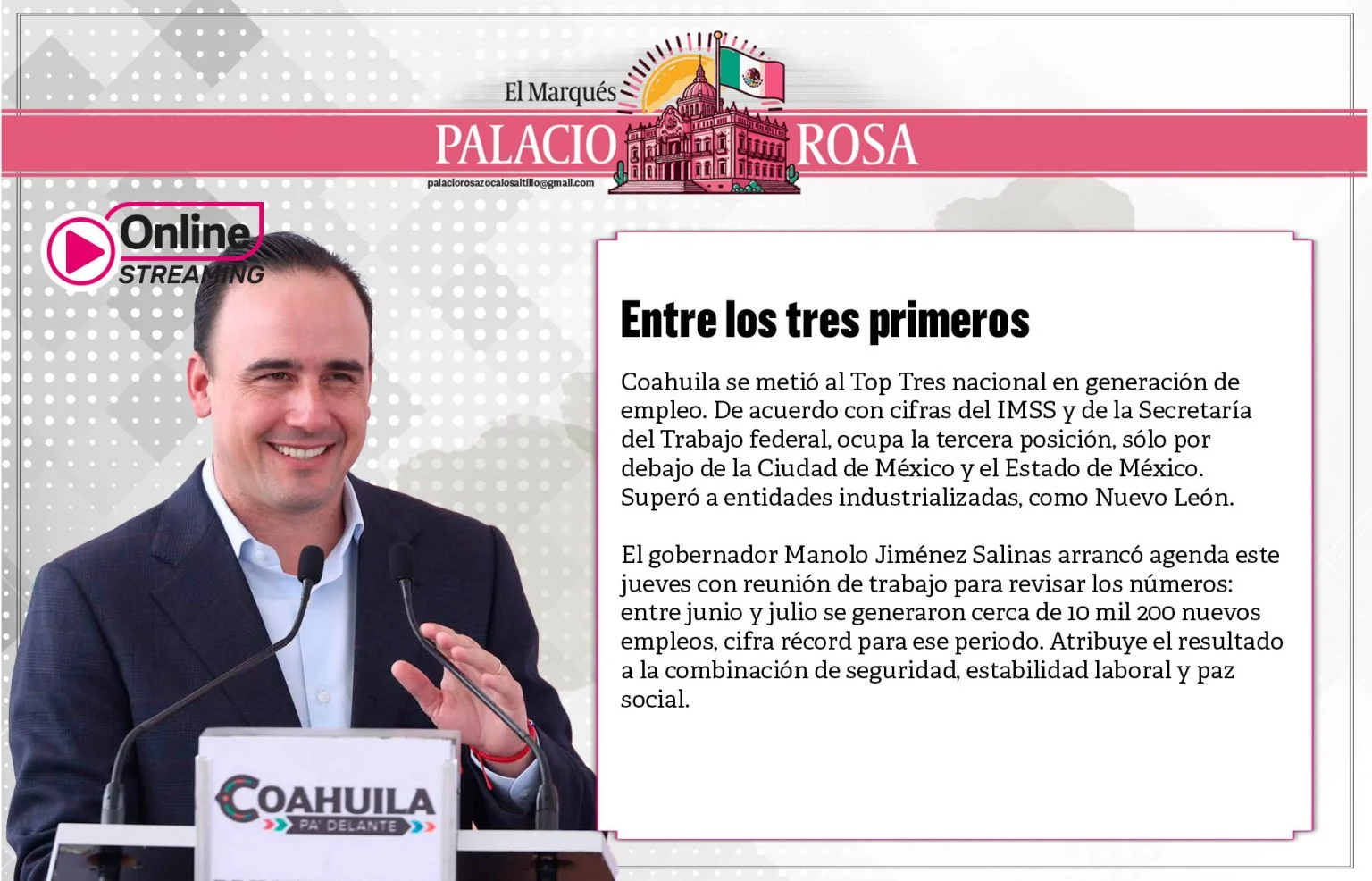 Entre los tres primeros