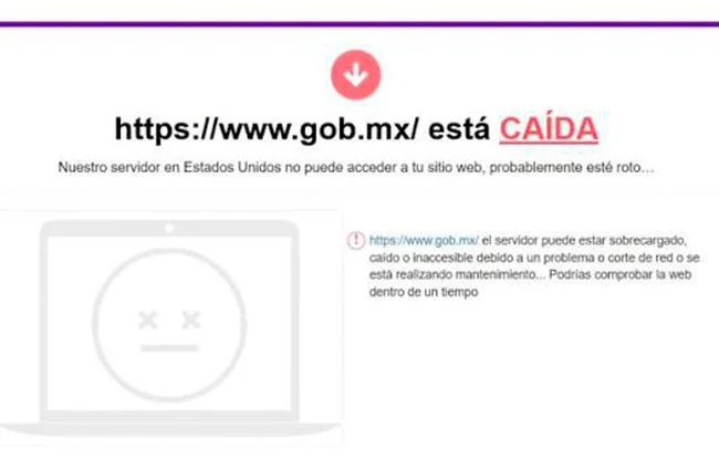 Falla en gob.mx deja fuera de línea a dependencias federales