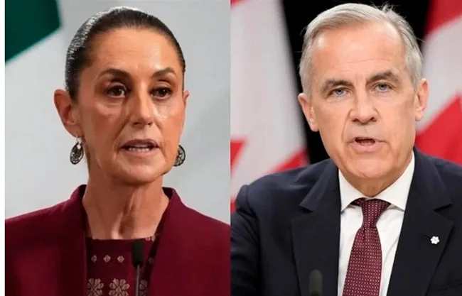 Carney y Sheinbaum abordan temas comerciales en plena negociación arancelaria con Trump