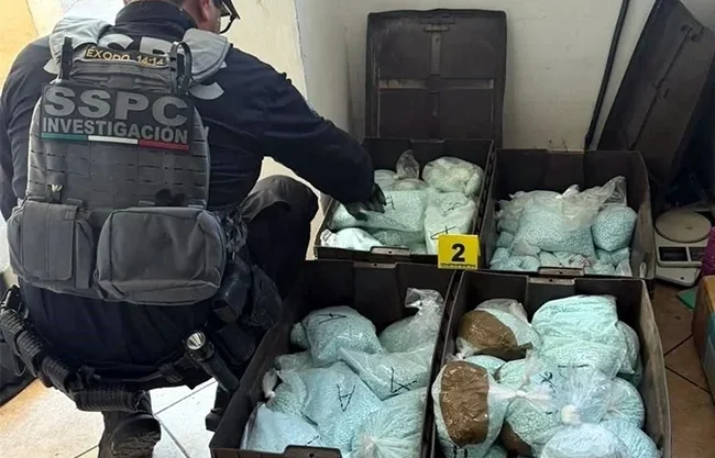 Aseguran 4 millones de dosis de fentanilo en inmueble de ‘Los Rusos’